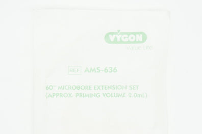Vygon AMS-636 Value Life 60 inch Microbore Extension Set Approx. Volume 2.0ml